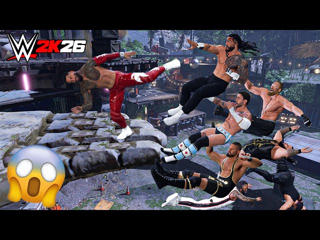 Jey Uso Takes Down Everybody at Backstage Scrapyard - WWE 2K26 Gameplay