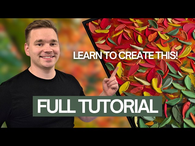 How to Create Autumn inspired Textured Art (Beginner-friendly)