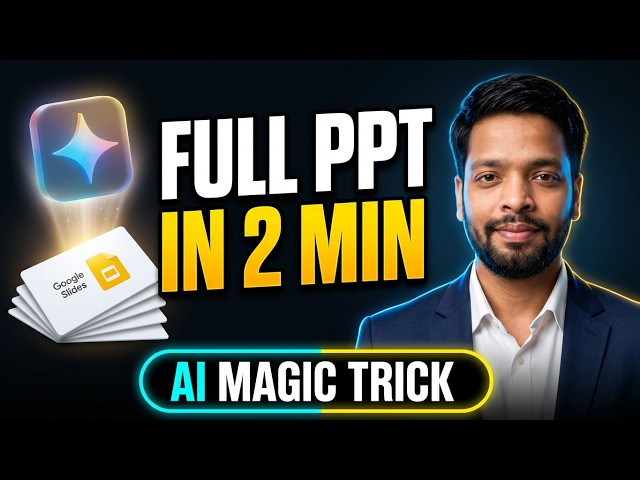 AI Se 2 Minute Mein PPT Kaise Banaye? ⚡ Google Gemini + Google Slides Trick
