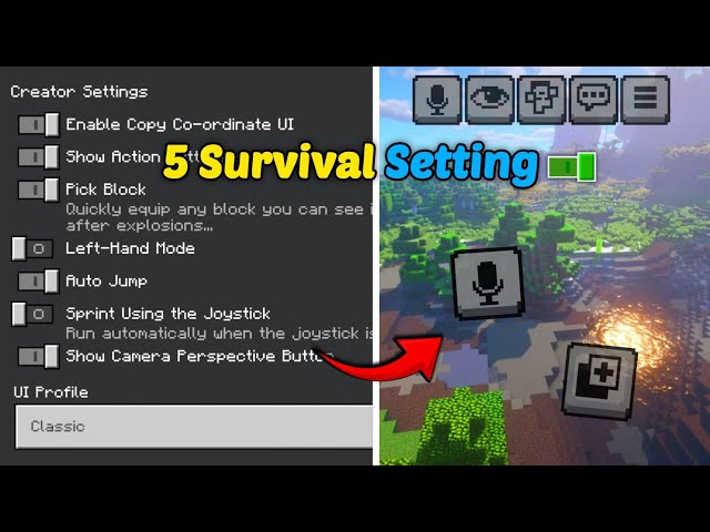 Top 5 Minecraft Survival Setting Bedrock 1.21 