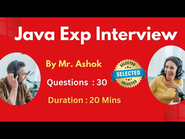 Java Experienced Interview | First Round Selected | @ashokit