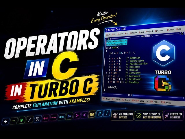 Operators in C Language| Turbo C Tutorial with Examples