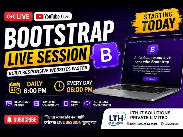 Bootstrap Full Course in Marathi 🔥 | Bootstrap 4 & 5 | Complete Tutorial for Beginners |