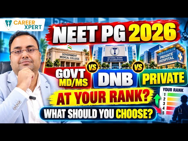 NEET PG 2026: Govt MD/MS vs DNB vs Private | Best Option at Your Rank? | Counselling Strategy