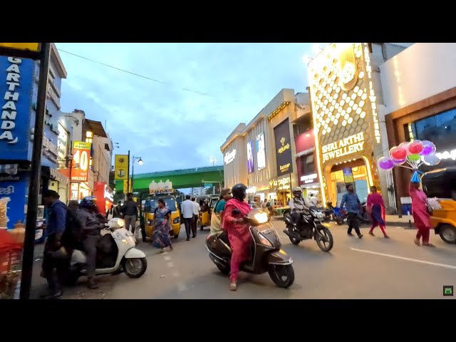 Coimbatore City - Evening Walking Tour 🔥 Gandhipuram, Tamilnadu, India 🔥 4K - UHD - 60 FPS