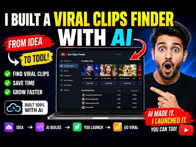 I Built a Viral Clips Finder with AI No Coding Needed