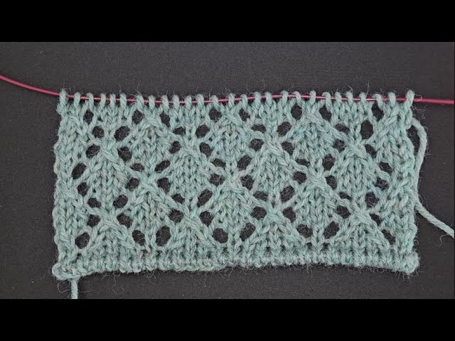 ENGLISH LACE (Easy Lace Knitting Stitch Pattern)