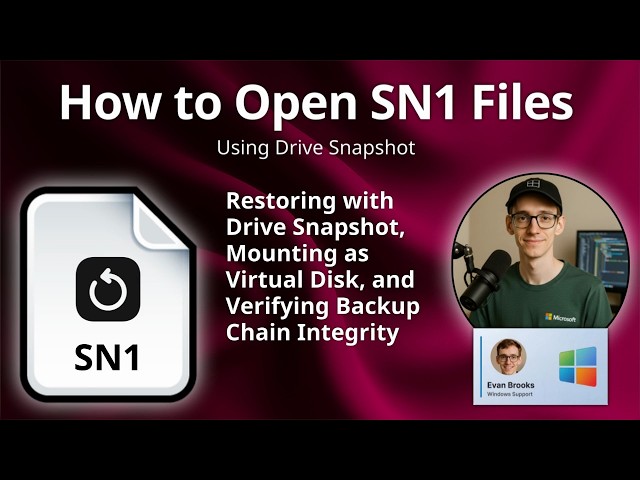 How to Open SN1 Files (Drive Snapshot First Differential Backup)