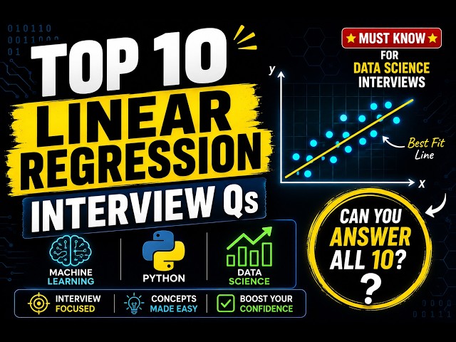 Can You Answer These 10 Linear Regression Interview Questions? 🤔🤔 #machine #python #programming
