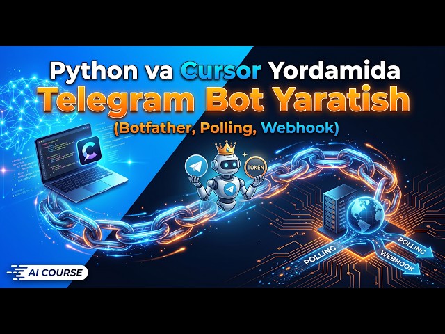 Python va Cursor Yordamida Telegram Bot Yaratish (Botfather, Polling, Webhook)