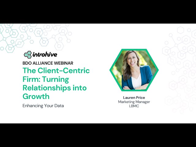 BDO Alliance Webinar with LBMC: Lauren Price on Data Quality