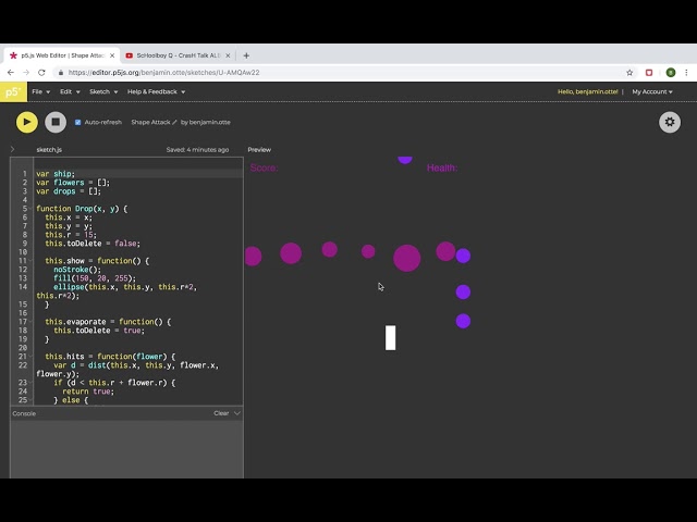 SCREEN RECORDING: CODING PROJECT