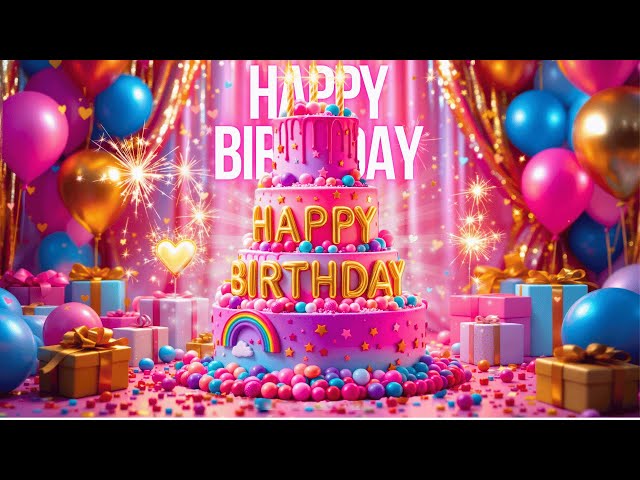 Happy Birthday to You Song 🎂 Colorful Party Animation 🎉