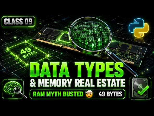 Python Data Types & Memory Secrets: The Hidden Empty Variable Tax! 🤯 | Class 09