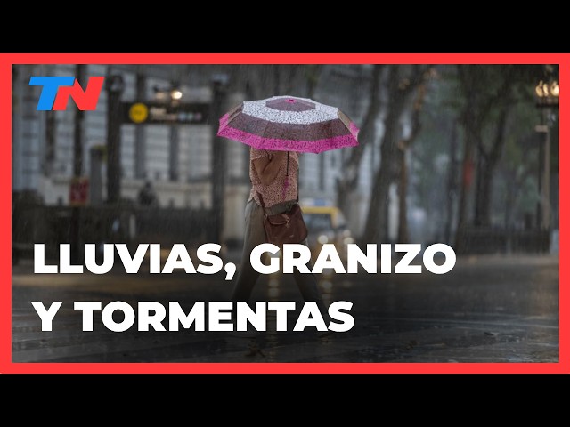 STORM AND DELUGE: Thunderstorms with hail in the City of Buenos Aires