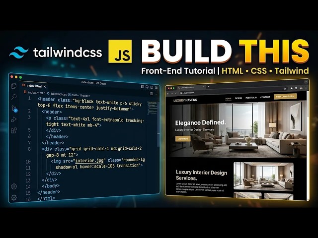 I Built a Client-Ready Website in HTML, JS & Tailwind (Step-by-Step) 🚀