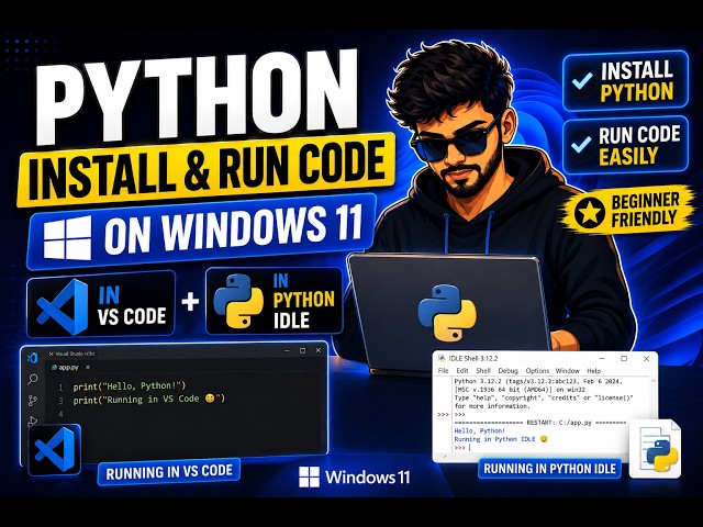 Install Python On Windows. Running a python program on VS code & IDLE