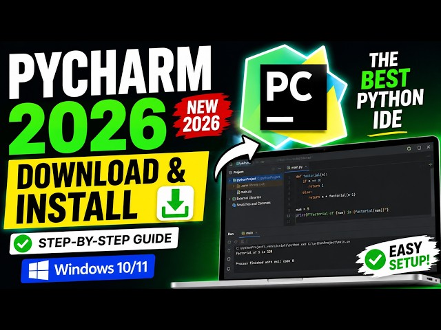 How to Download & Install PyCharm on Windows (2026) | Python IDE Setup