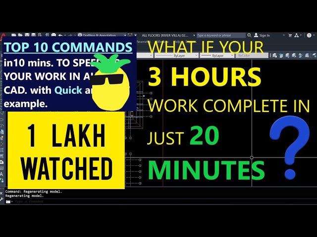 Autocad top 10 Commands for fast working | boost your speed in autocad | tips | Cad Shortcuts