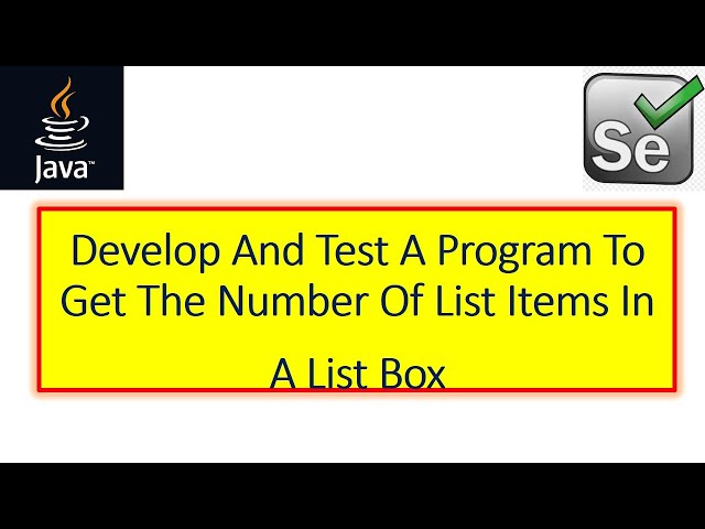 Develop and test a program to get the number of list items in a list / combo box in tamil - selenium