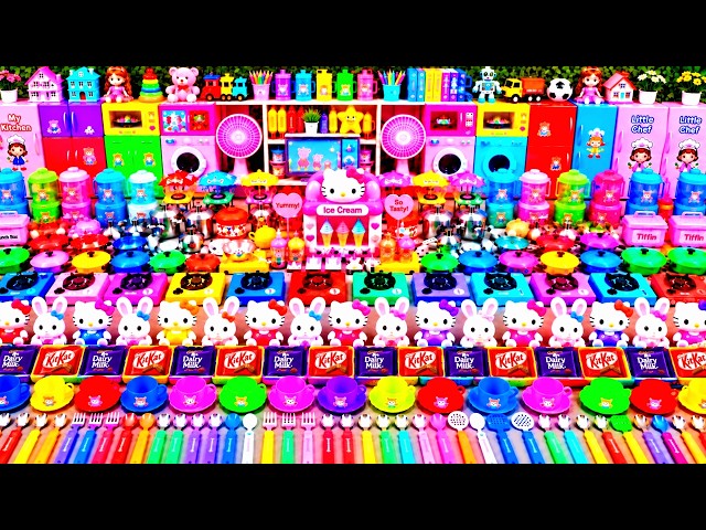 8:01 Mini Kitchen Set Collection for Kids Playing | Unboxing Kids Food Super Kitchen Toys Sanrio Set