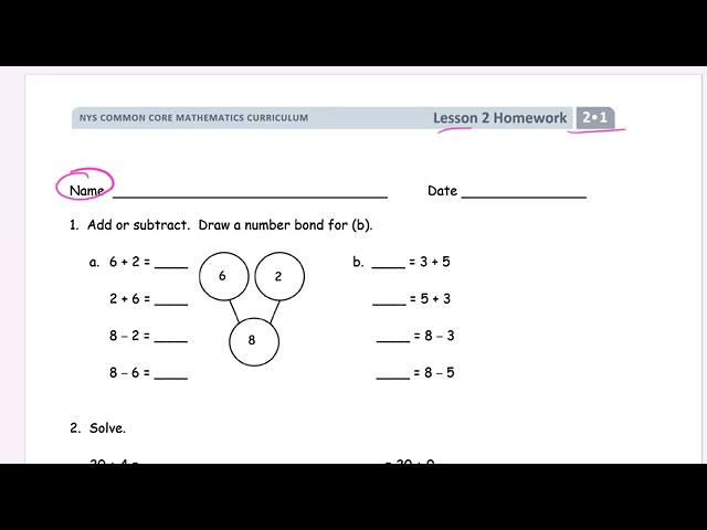 lesson 2 homework module 1 grade 2