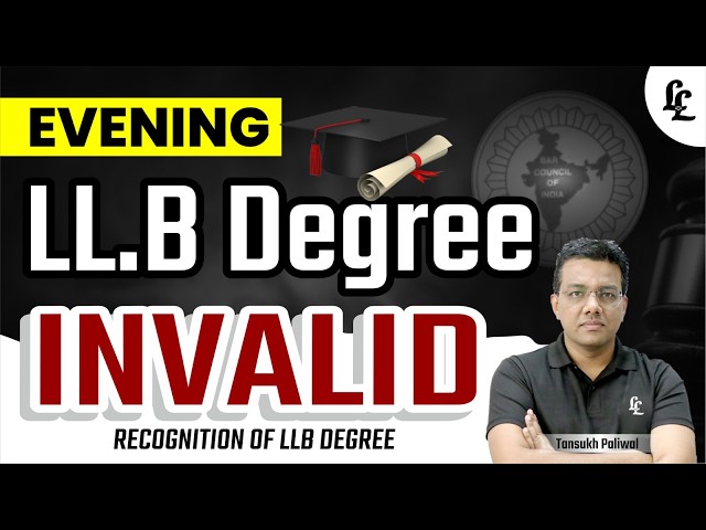 Is Your Law Degree Valid? BCI Clarifies Evening/Part-Time LLB Rules (2026)