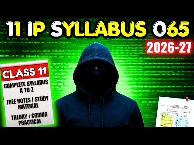 Class 11 IP Syllabus | INFORMATICS PRACTICES (Code 065) | CBSE 2026-27