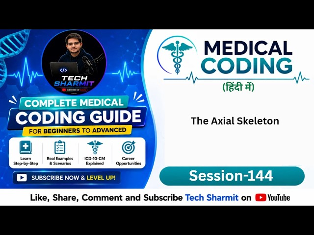 Axial Skeleton Anatomy - Bones, Three Divisions & Key Facts | | Medical coding course (Ep-144)