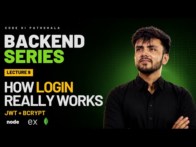JWT Authentication with Bcrypt 🔐 | Login & Password Security Explained | Node.js Backend Ep.09