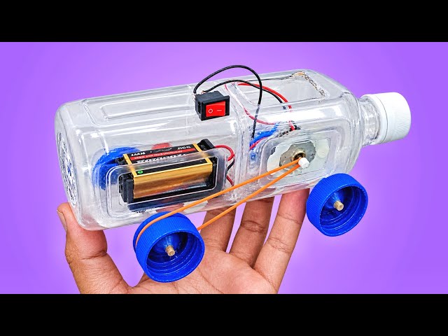 How To Make DC Motor Car Using a Recycled Plastic Bottles