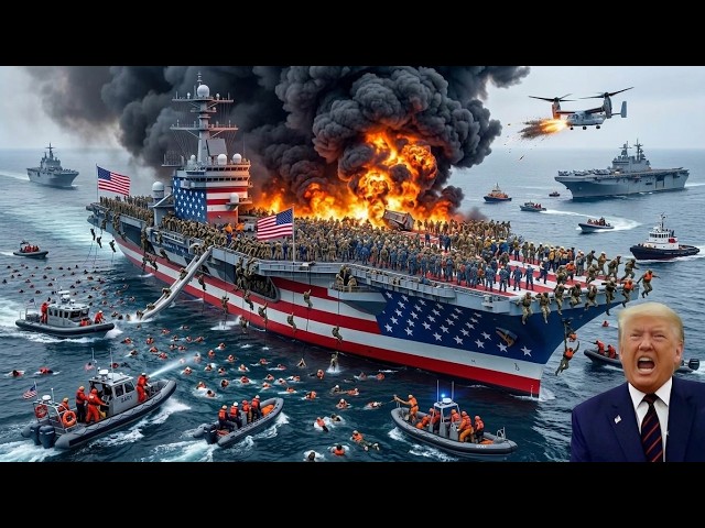 Today, June 3, 2026! A US aircraft carrier carrying 17,000 troops was attacked by SU-57 jets.