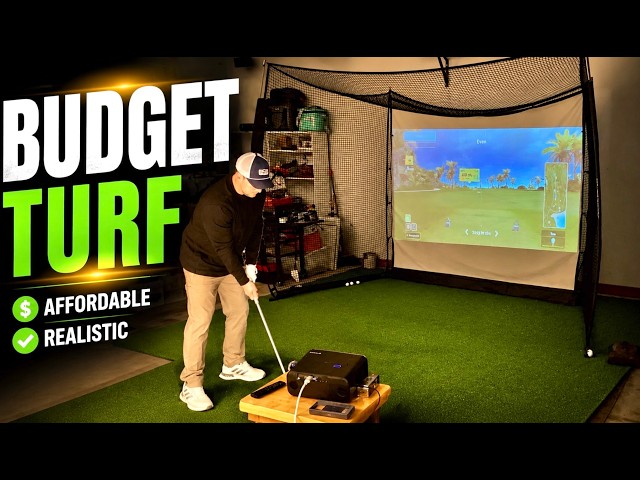 Budget Golf Simulator Garage Setup! Turf Test with Garmin R10 & Rapsodo MLM2PRO