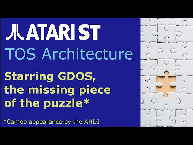 Atari ST: TOS Architecture, GDOS and AHDI
