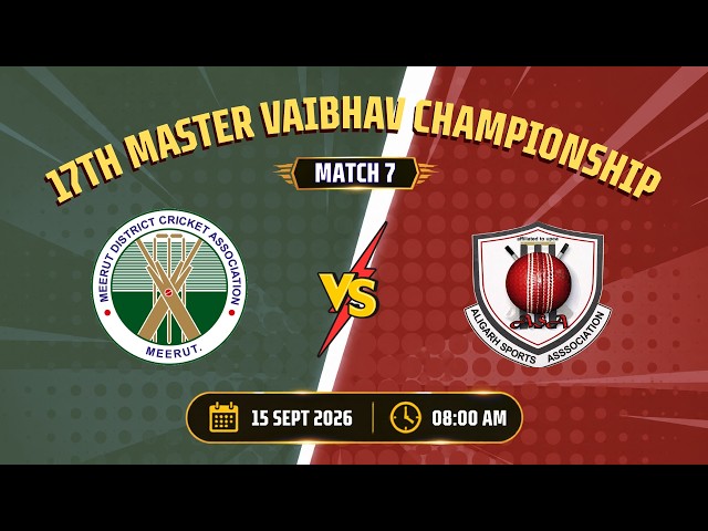 MCV - Match 7 - MDCA Meerut (BLUE) VS Aligarh Sports Association