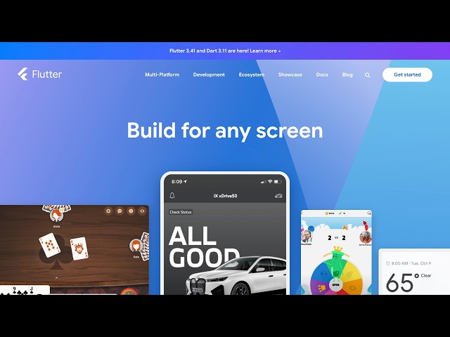 Flutter - Build apps for any screen · Flutter.dev · 2026
