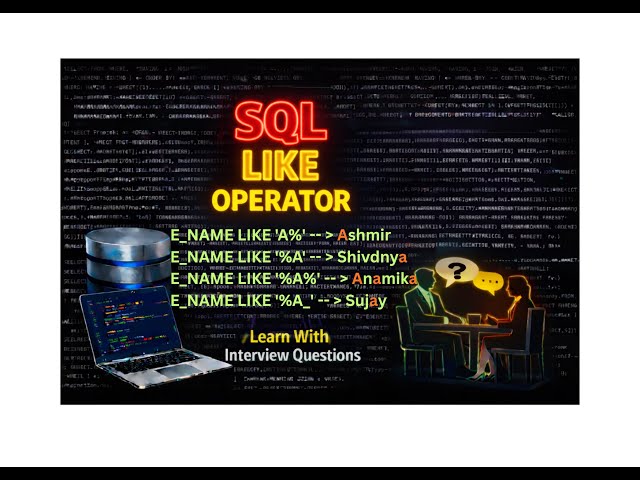 SQL LIKE Operator Explained Through Interview Questions | All Scenarios Explained | PART-3
