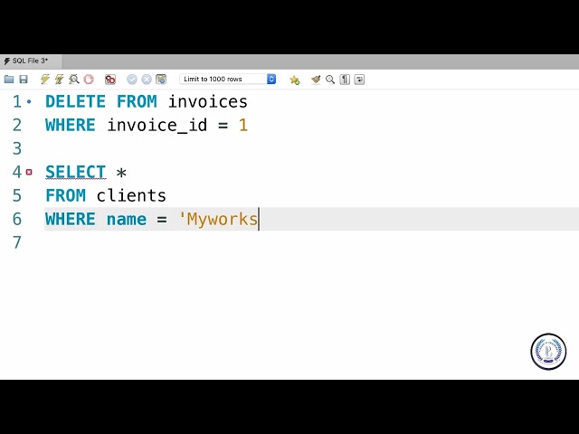 35 - Deleting Rows (sql)