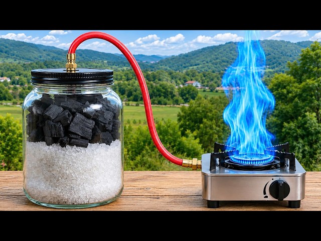 Just mix salt with charcoal and you won’t need to buy gas cylinders anymore! Free energy at home😱