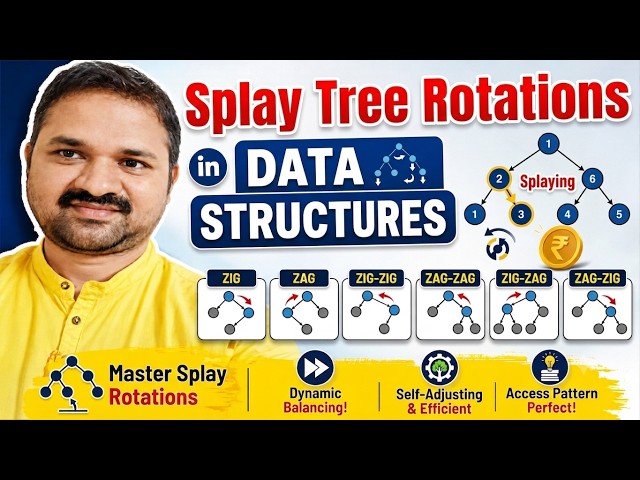 In Telugu | Splay Tree Introduction |  Rotations | ZIG | ZAG | ZIG-ZIG | ZAG-ZAG | ZIG-ZAG | ZAG-ZIG