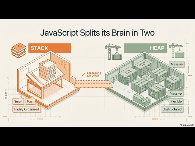 Stack vs Heap Memory Explained (JavaScript) | Primitives vs Reference Types Made Simple