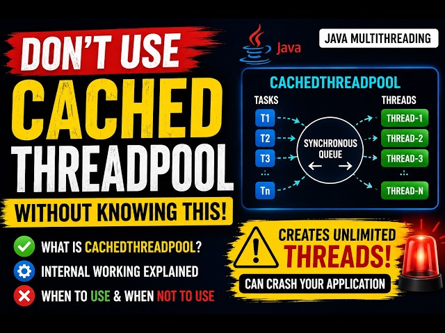 CachedThreadPool in Java | Internal Working, Use Cases & Production Risks | Java Multithreading.