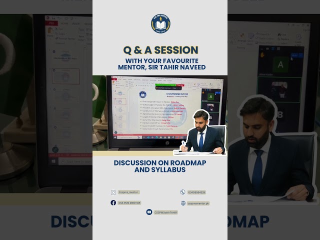 Question & Answer Session with your favorite mentor Sir Tahir Naveed | PMS Ministerial Quota