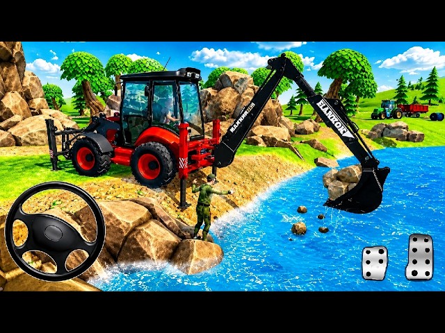 JCB 3DX BACKHOE LOADER BUS SIMULATOR INDONESIA DRIVING LIVE STREAM