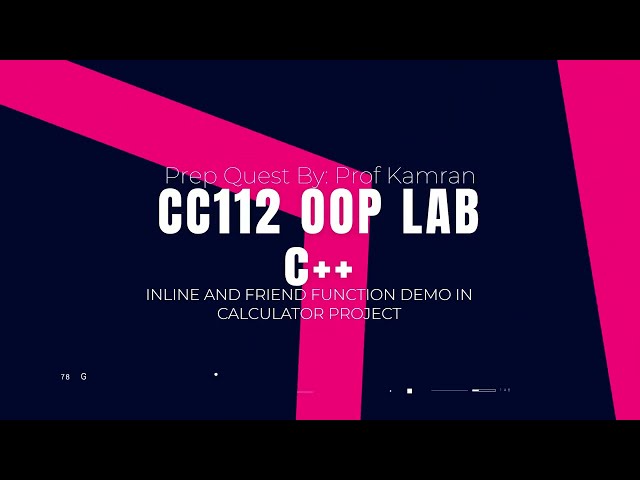 Inline Function & Friend Function in C++ | Calculator Demo | OOP Lab Practical CC112 BSIT #trending