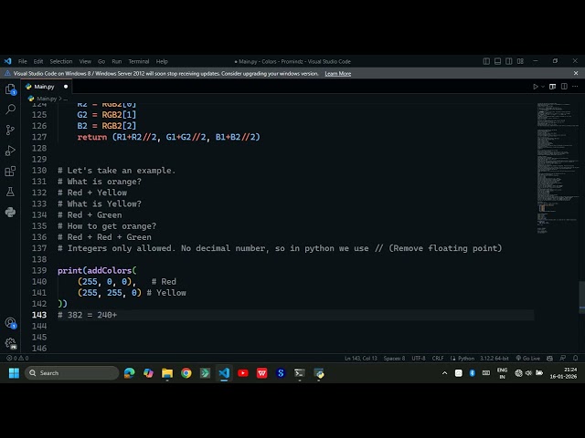 Colors: Addition and Brightness Control || #4