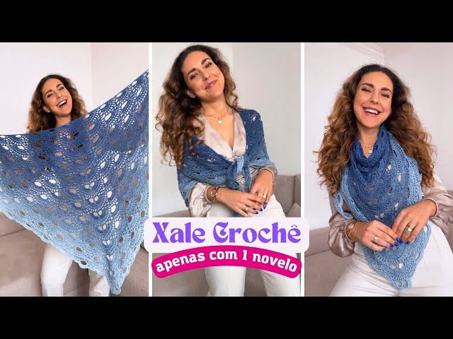 Easy Crochet Shawl - Step by Step - With just 1 ball of Prisma yarn