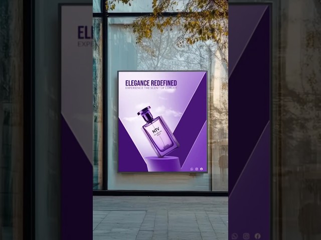 Modern Geometric Perfume Advertisement