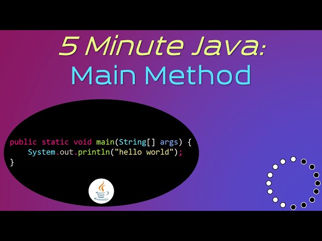 What does the Java Main Method Mean? - 5 Minute Java