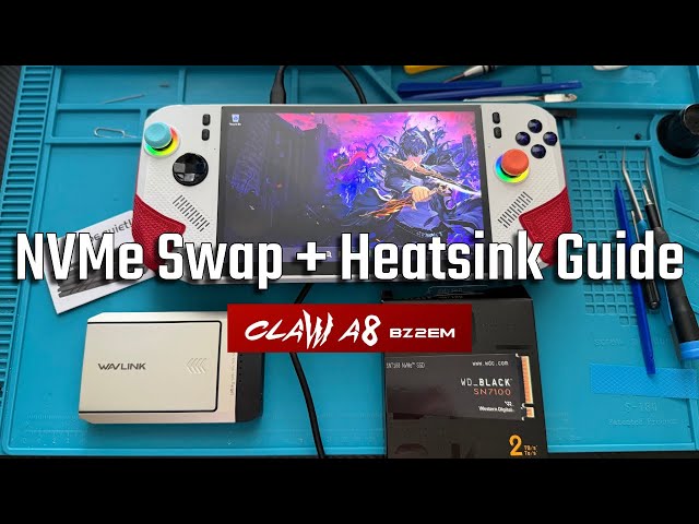 MSI Claw A8 Storage + Heatsink Upgrade Guide
